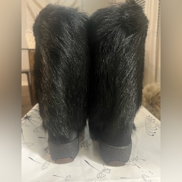 Oscar Sport Julia Genuine Fur Apres Ski  Hiking Boots Wool Lined Boots  37/ 6.5 - Picture 5 of 10